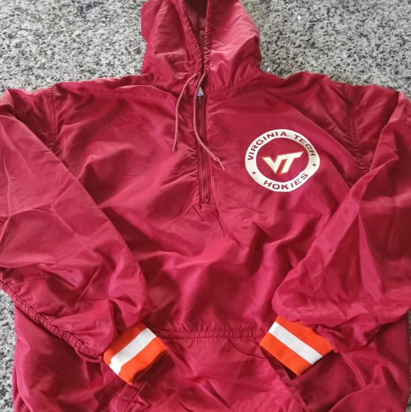 VTG 90s Russell Athletic Virginia Tech Hokies NCAA 1/4Zip Pullover Windbreake XL - Picture 1 of 5